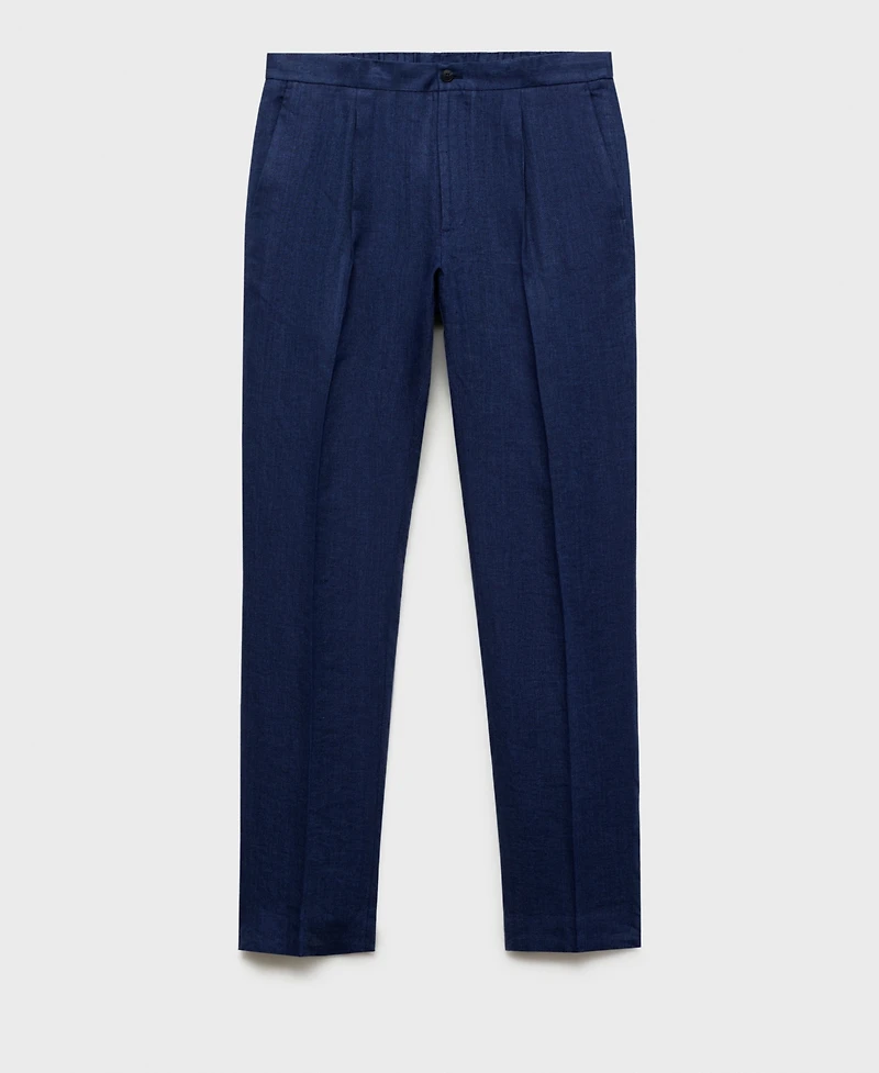 Mango Men's Salerno Linen Slim-Fit Suit Pants