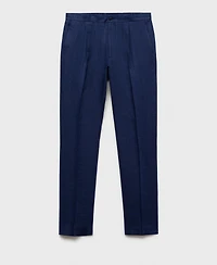 Mango Men's Salerno Linen Slim-Fit Suit Pants