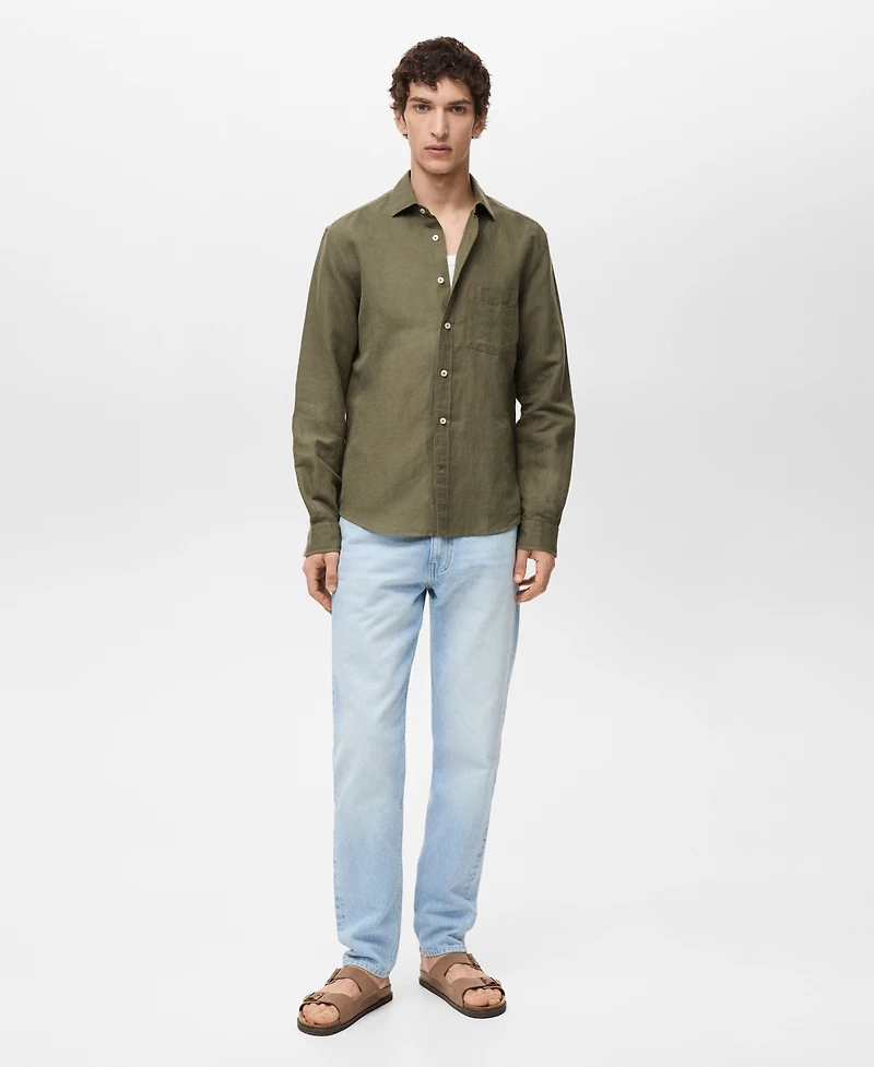 Mango Men's Classic-Fit Linen Shirt
