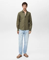 Mango Men's Classic-Fit Linen Shirt