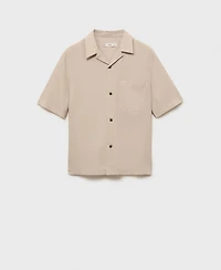 Mango Men's Lyocell Pocketed Shirt