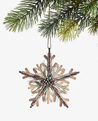 Holiday Lane Nordic Wonderland Rustic Snowflake Ornament, Macy's Exclusive