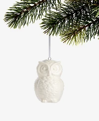 Holiday Lane Nordic Wonderland Ceramic Owl Ornament, Macy's Exclusive