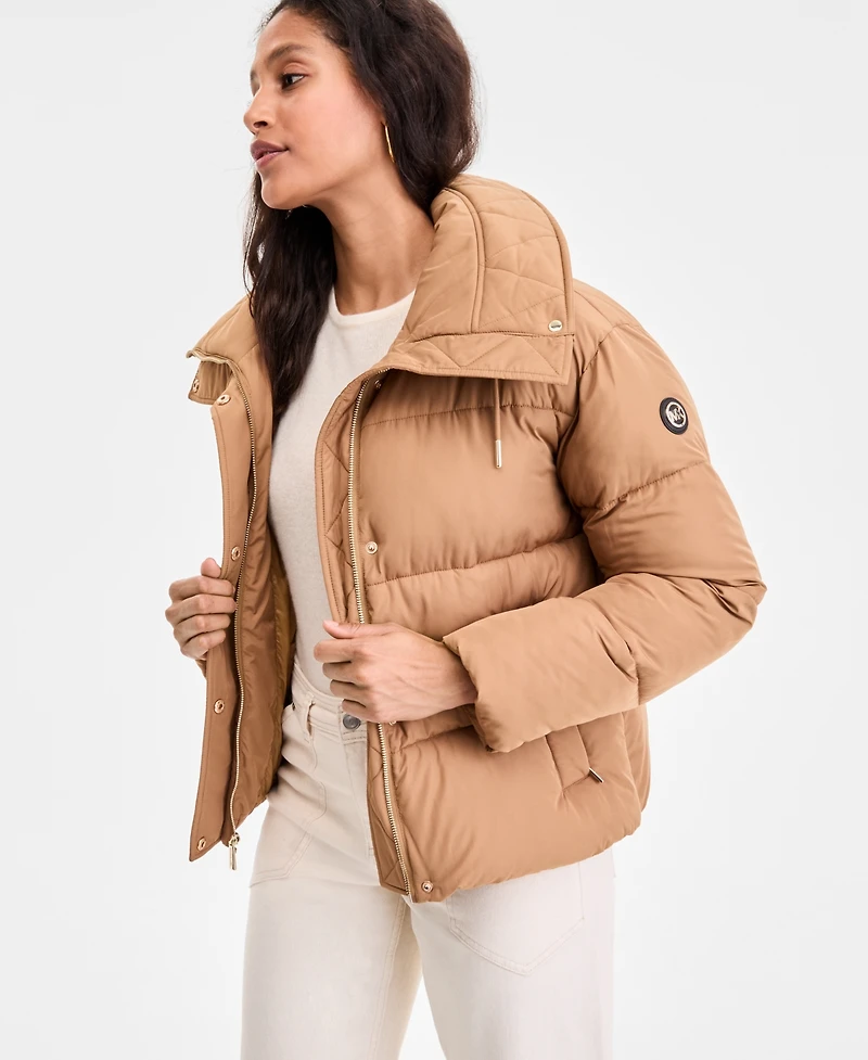 Michael Kors Women's Drawstring-Collar Puffer Coat