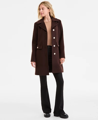 Michael Kors Women's Collared Button-Front Coat, Exclusively at Macy's