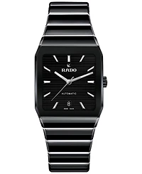 Rado Women's Swiss Automatic Anatom Stainless Steel & Black Ceramic Bracelet Watch 33mm