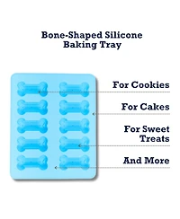 Country Living Bone-Shaped Silicone Baking Tray (10-Cavity Mold) – for Dog Treats