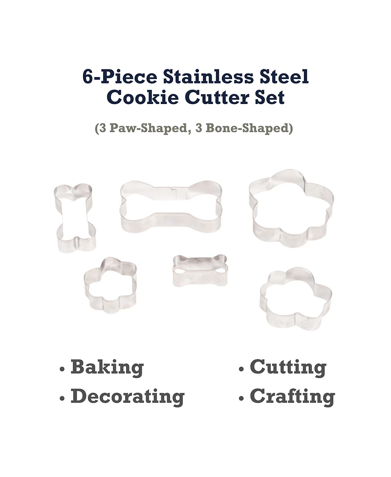 Country Living 6-Piece Stainless Steel Cookie Cutter Set