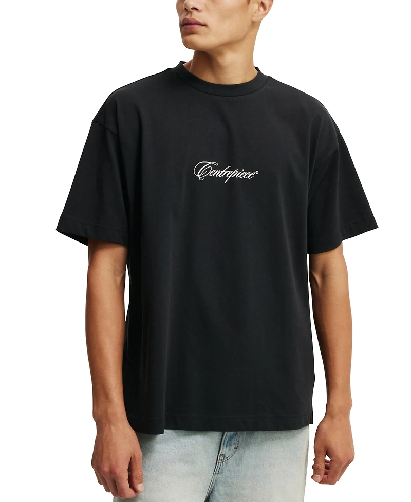 Cotton On Men's Box Fit Text T-Shirt