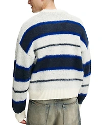 Cotton On Men's Box Fit Fuzzy Crew Knit Sweater