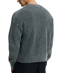 Cotton On Men's Washed Box Fit Crew Knit Sweater
