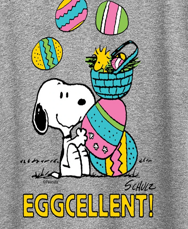 Hybrid Apparel Plus Peanuts Easter Eggcellent Graphic Crew Neck T-Shirt