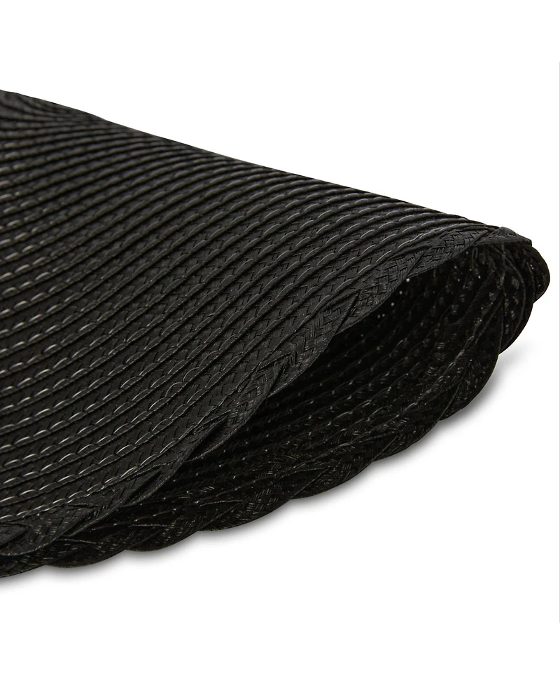 Dainty Home Braided 15" Round Woven Placemats Set of 6 - Durable, Reversible & Non-Slip Table Mats