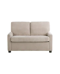 Serta 53.3" Corduroy Danson Convertible Loveseat with Charging Port