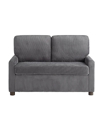 Serta 53.3" Corduroy Danson Convertible Loveseat with Charging Port