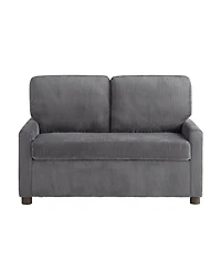 Serta 53.3" Corduroy Danson Convertible Loveseat with Charging Port