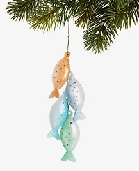 Holiday Lane Seaside Glass Fish Pendant Ornament, Macy's Exclusive