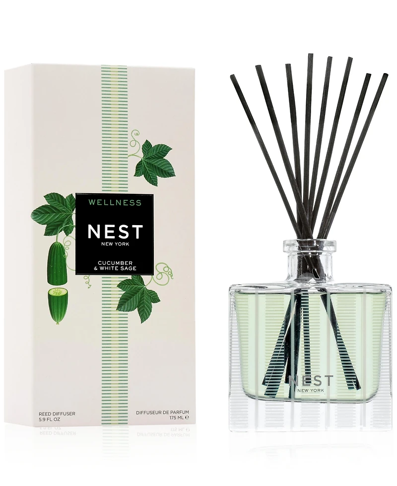Nest New York Wellness Cucumber & White Sage Reed Diffuser, 5.9 oz.