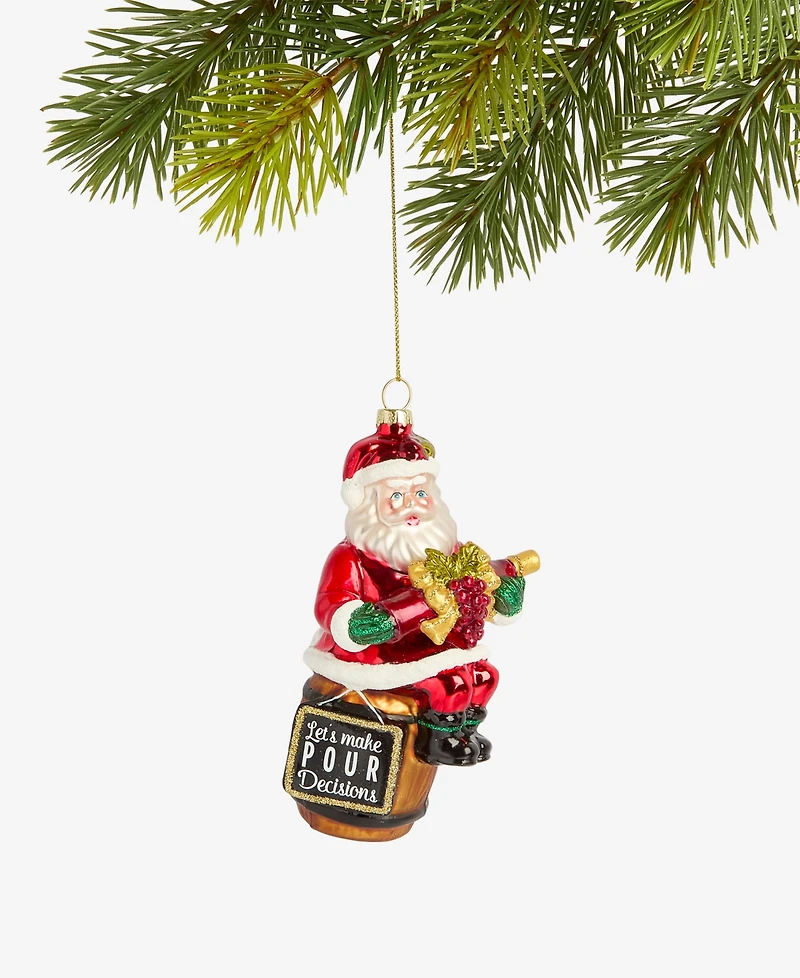 Holiday Lane Spirits Santa With Wine Ornament, Macy's Exclusive