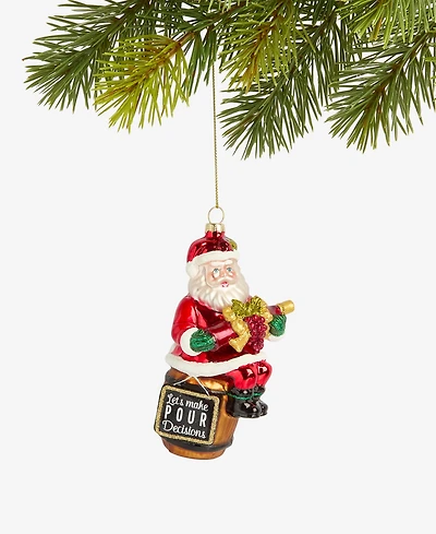 Holiday Lane Spirits Santa With Wine Ornament, Macy's Exclusive