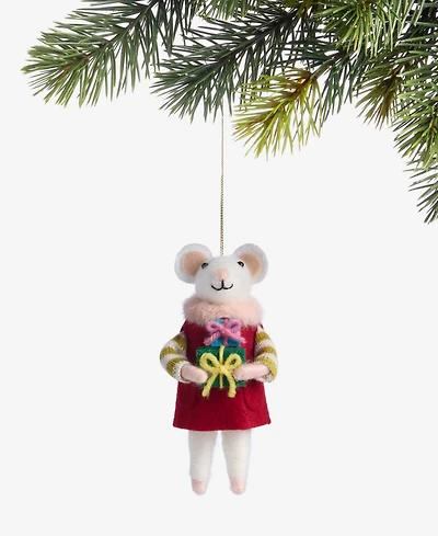 Holiday Lane Tiny Tidings Felted Mouse with Gift Ornament, Macy's Exclusive