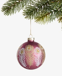 Holiday Lane Berry Tones Peacock Feather Ball Ornament, Macy's Exclusive