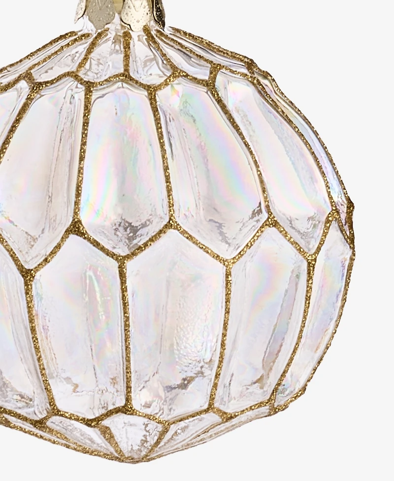 Holiday Lane Berry Tones Gold Molded Ball Ornament, Macy's Exclusive
