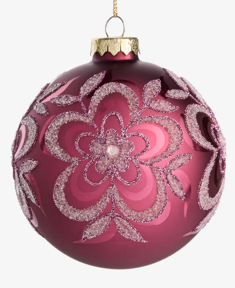 Holiday Lane Berry Tones Red and Gold Ball Ornament, Macy's Exclusive