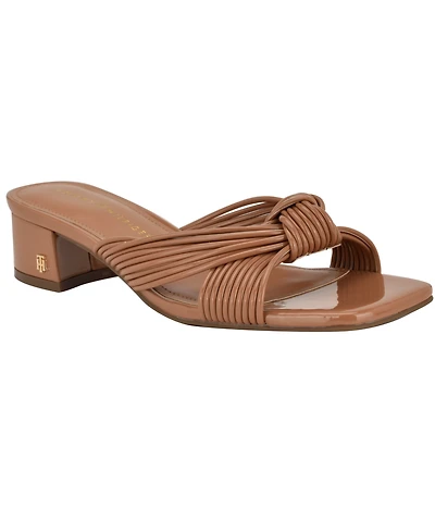 Tommy Hilfiger Women's Philie Knotted Crisscross Block Heel Sandals