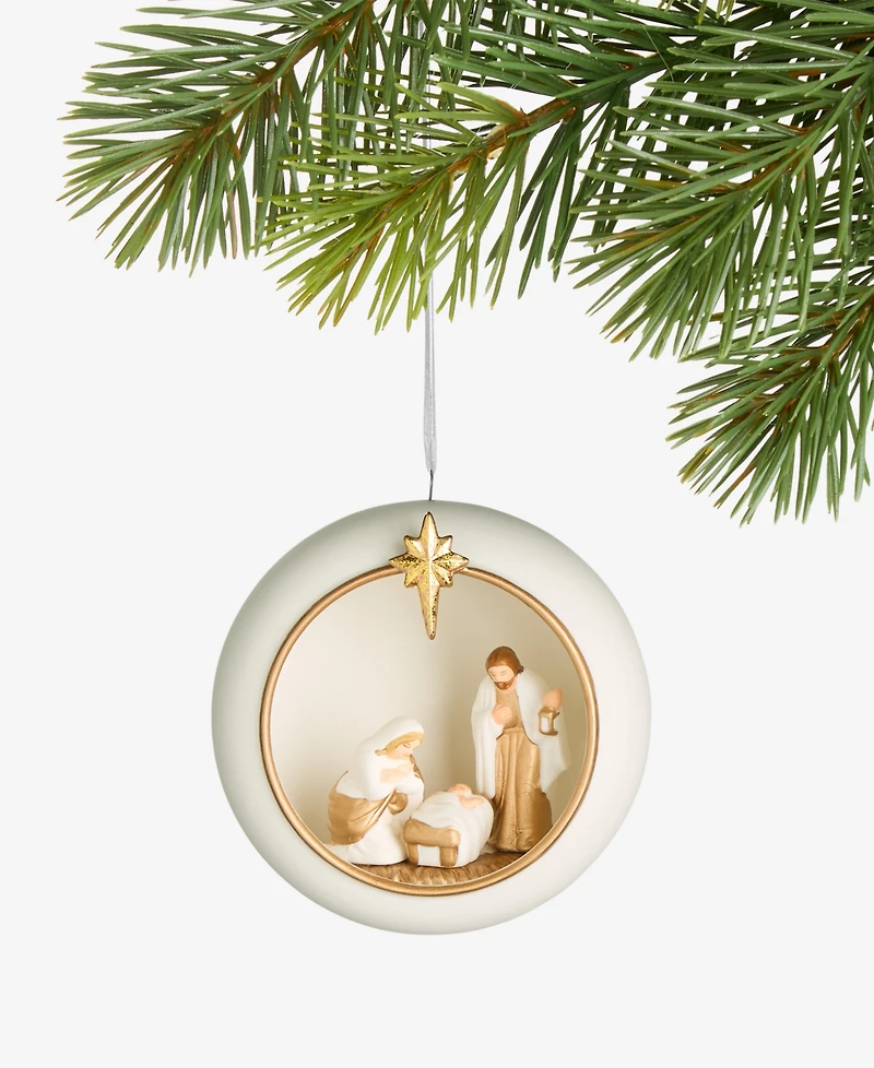 Holiday Lane Blessed Ceramic Holy Family Ornament, Macy's Exclusive
