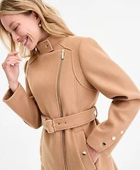 Michael Michael Kors Women's Asymmetric Belted Coat, Exclusively at Macy's