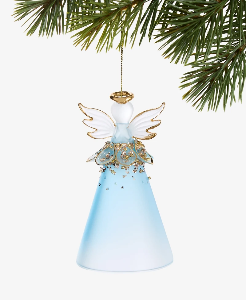 Holiday Lane Blessed Glass Ombre Angel Ornament, Macy's Exclusive