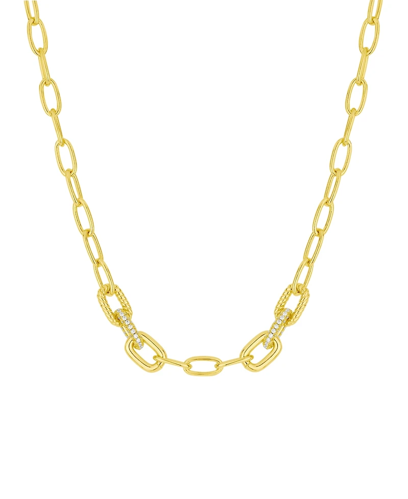 And Now This Cubic Zirconia Link Chain Necklace