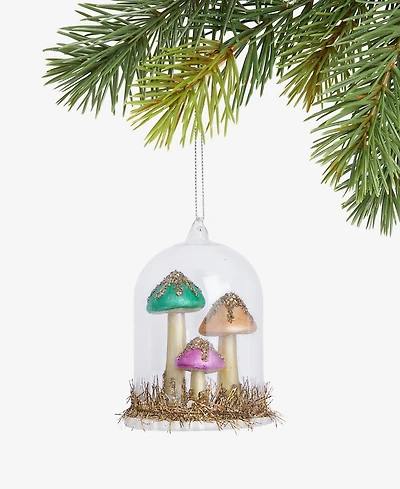 Holiday Lane Enchanted Forest Glass Colorful Mushrooms Ornament, Macy's Exclusive