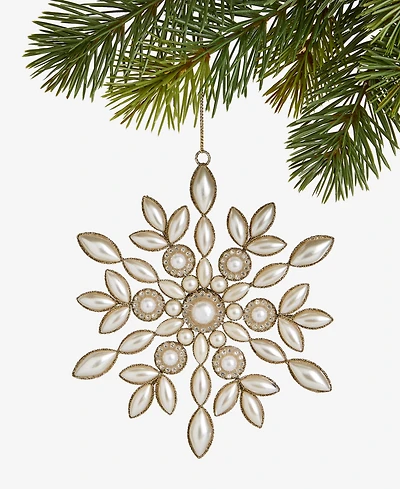 Holiday Lane Gilded Glamour Embellished Snowflake Ornament, Macy's Exclusive