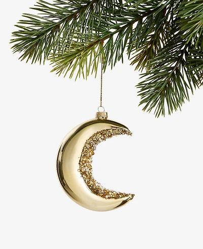 Holiday Lane Enchanted Forest Glass Moon Ornament, Macy's Exclusive