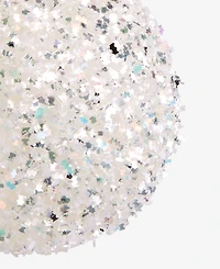 Holiday Lane Iced Delight Glitter Beaded Snowball Ornament, Macy's Exclusive