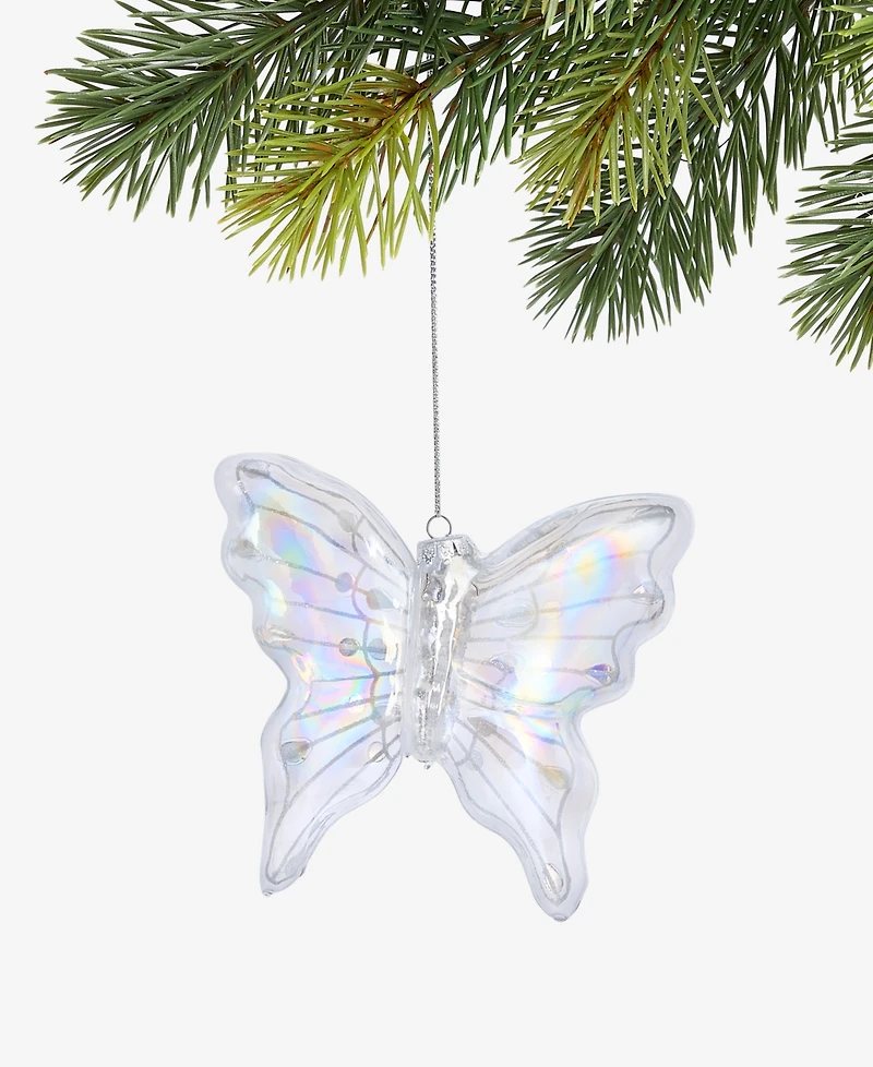 Holiday Lane Enchanted Forest Glass Butterfly Embellished Ornament, Macy's Exclusive