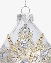 Holiday Lane Jeweled Classics Glass Drop Ornament, Macy's Exclusive
