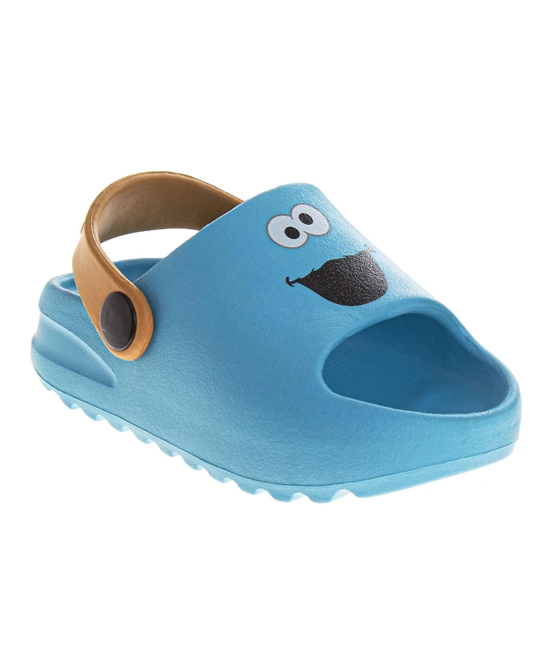 Sesame Street Toddler Boys Cookie Monster Waterproof Backstrap Sandals