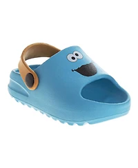 Sesame Street Toddler Boys Cookie Monster Waterproof Backstrap Sandals