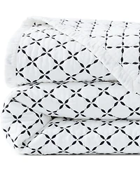 Lands' End Embroidered Diamond Double Voile Quilt