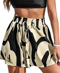 Cupshe Women's Beachside Muse Abstract Cover-Up Shorts