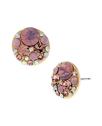 Betsey Johnson Faux Stone Disc Stud Earrings