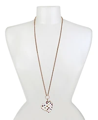 Betsey Johnson Faux Stone Heart Pendant Necklace