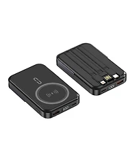 10000mAh Magnetic Power Bank w/ Stand- 3 Cables & Wireless Charging