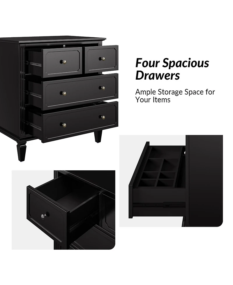Transitional Hadrian 4-Drawer Accent Chest