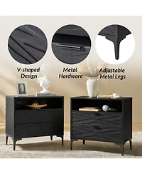 Auguste 2-Drawer Nightstand with Charging Port