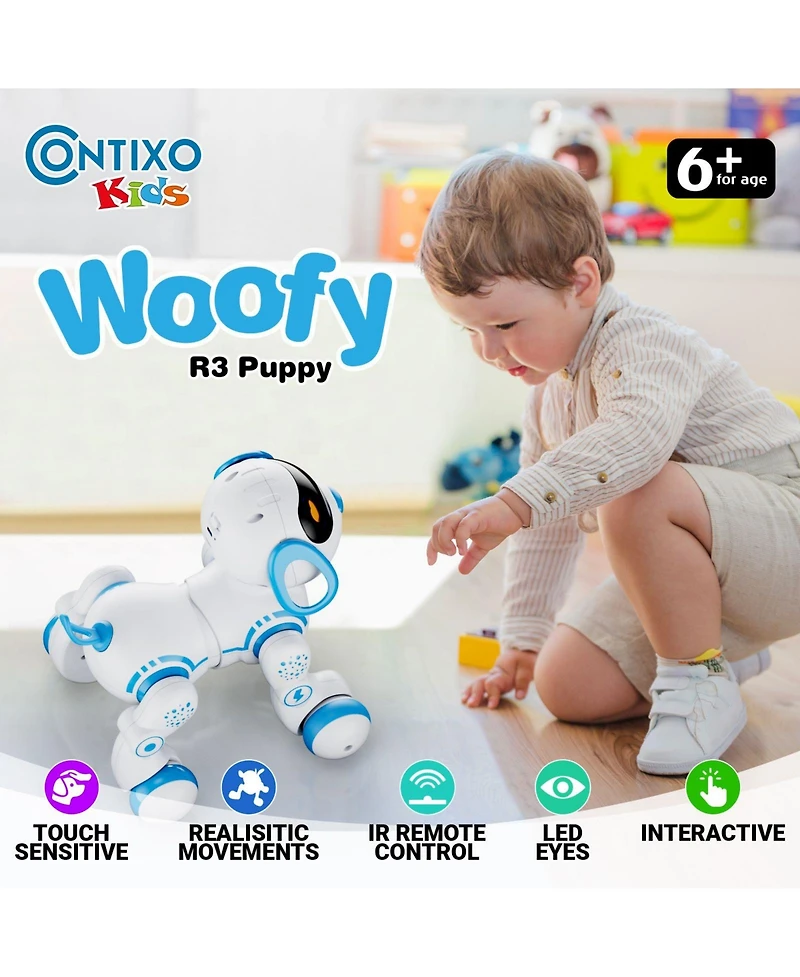 Contixo R3 Smart Puppy, Kids & Toddlers Ages 3-8, Interactive Learning Robot Dog Toy, Remote Control, Lights & Sounds, Boys & Girls