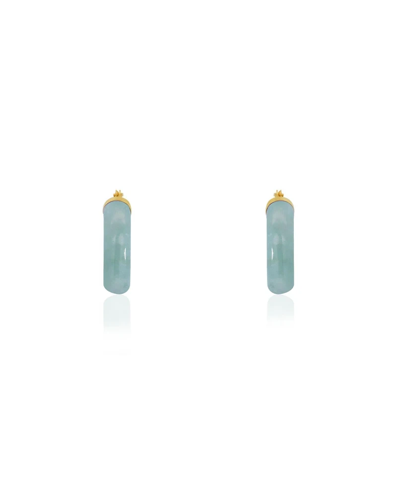 The Lovery Jade Hoop Earrings millimeters